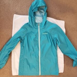 Girl's size Large Columbia rain coat with hood